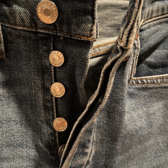 Re/Done 90s High Rise Ankle Crop Jeans 24 - Picture 4 of 8